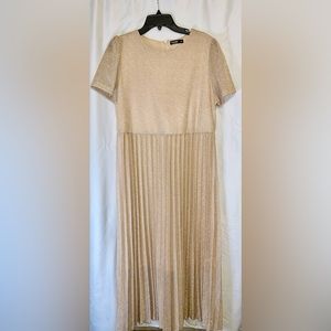 SHEIN Mulvari pleated glitter dress